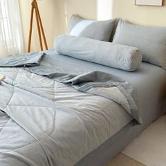 5Pcs Japan Linen |  New Colection  Bedsets Summer Blanket 230*200 Drap Freesize | ID jp025014