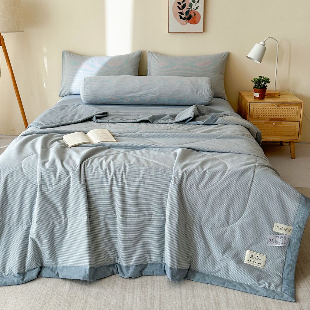 5Pcs Japan Linen |  New Colection  Bedsets Summer Blanket 230*200 Drap Freesize | ID jp025014
