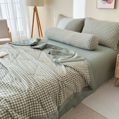 5Pcs Japan Linen |  New Colection  Bedsets Summer Blanket 230*200 Drap Freesize | ID jp025001