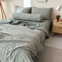 5Pcs Japan Linen |  New Colection  Bedsets Summer Blanket 230*200 Drap Freesize | ID jp025001