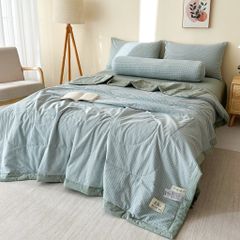 5Pcs Japan Linen |  New Colection  Bedsets Summer Blanket 230*200 Drap Freesize | ID jp025009