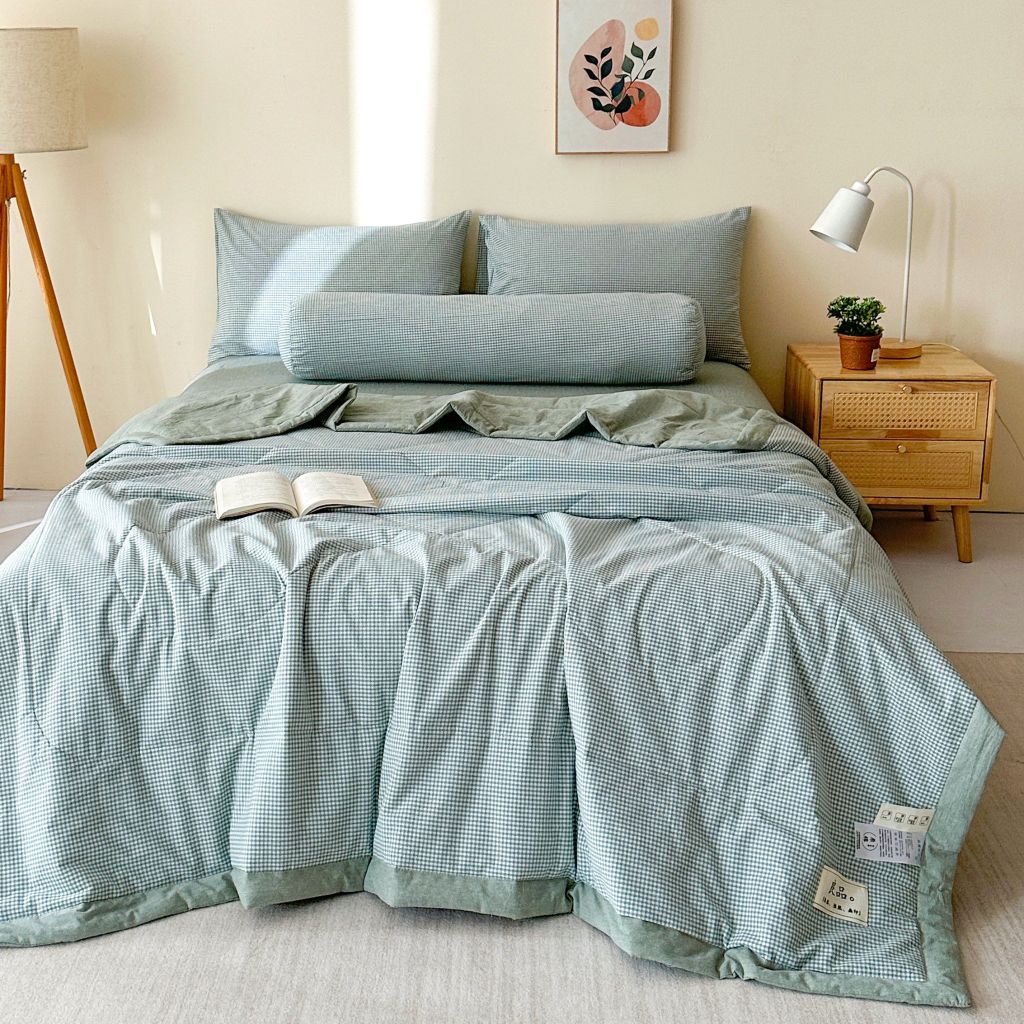 5Pcs Japan Linen |  New Colection  Bedsets Summer Blanket 230*200 Drap Freesize | ID jp025009