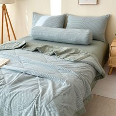 5Pcs Japan Linen |  New Colection  Bedsets Summer Blanket 230*200 Drap Freesize | ID jp025009