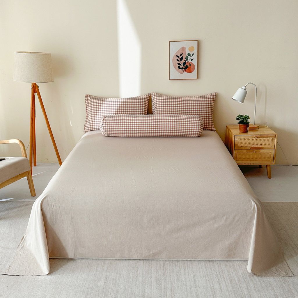 5Pcs Japan Linen |  New Colection  Bedsets Summer Blanket 230*200 Drap Freesize | ID jp025005