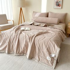 5Pcs Japan Linen |  New Colection  Bedsets Summer Blanket 230*200 Drap Freesize | ID jp025005