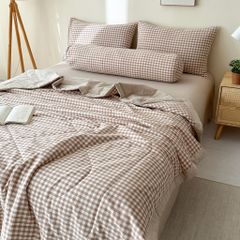 5Pcs Japan Linen |  New Colection  Bedsets Summer Blanket 230*200 Drap Freesize | ID jp025005