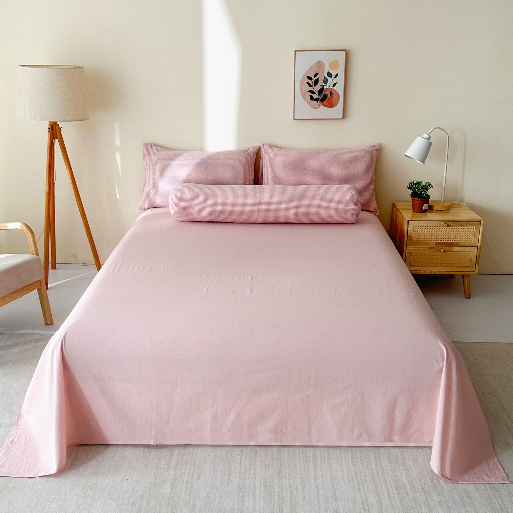 5Pcs Japan Linen |  New Colection  Bedsets Summer Blanket 230*200 Drap Freesize | ID jp025012