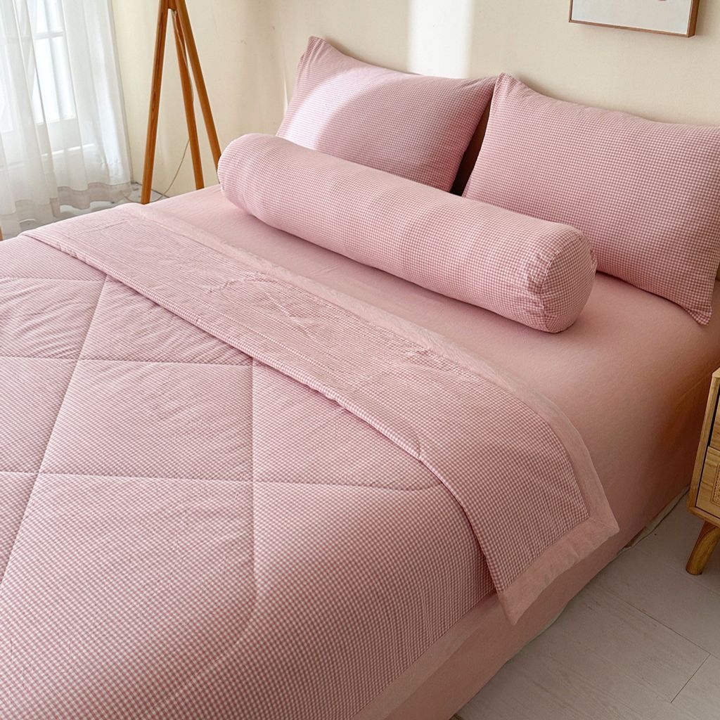 5Pcs Japan Linen |  New Colection  Bedsets Summer Blanket 230*200 Drap Freesize | ID jp025012