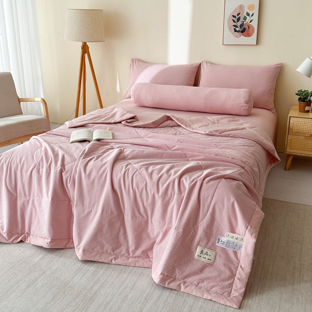 5Pcs Japan Linen |  New Colection  Bedsets Summer Blanket 230*200 Drap Freesize | ID jp025012