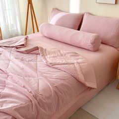5Pcs Japan Linen |  New Colection  Bedsets Summer Blanket 230*200 Drap Freesize | ID jp025012