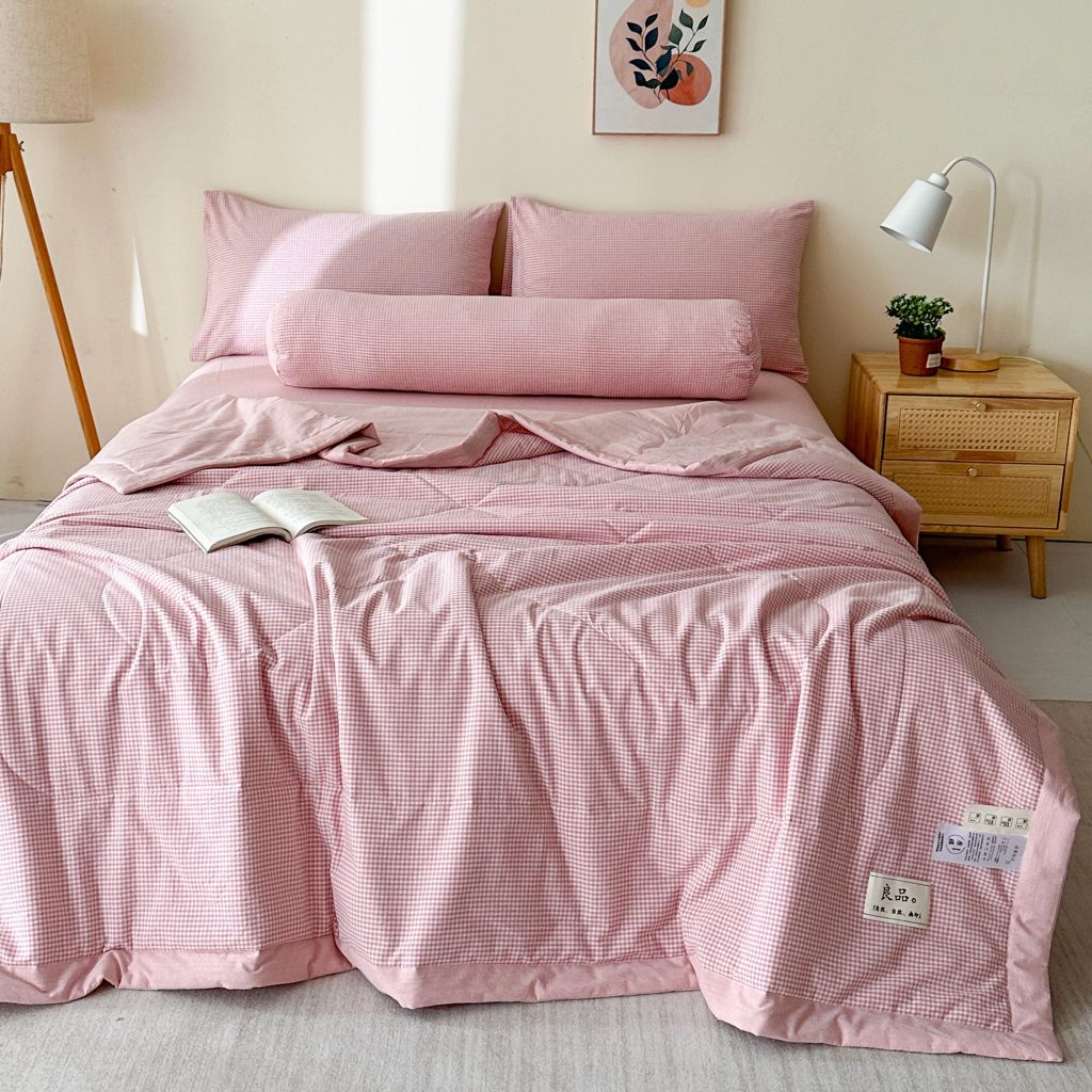 5Pcs Japan Linen |  New Colection  Bedsets Summer Blanket 230*200 Drap Freesize | ID jp025012