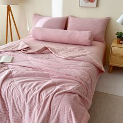 5Pcs Japan Linen |  New Colection  Bedsets Summer Blanket 230*200 Drap Freesize | ID jp025012