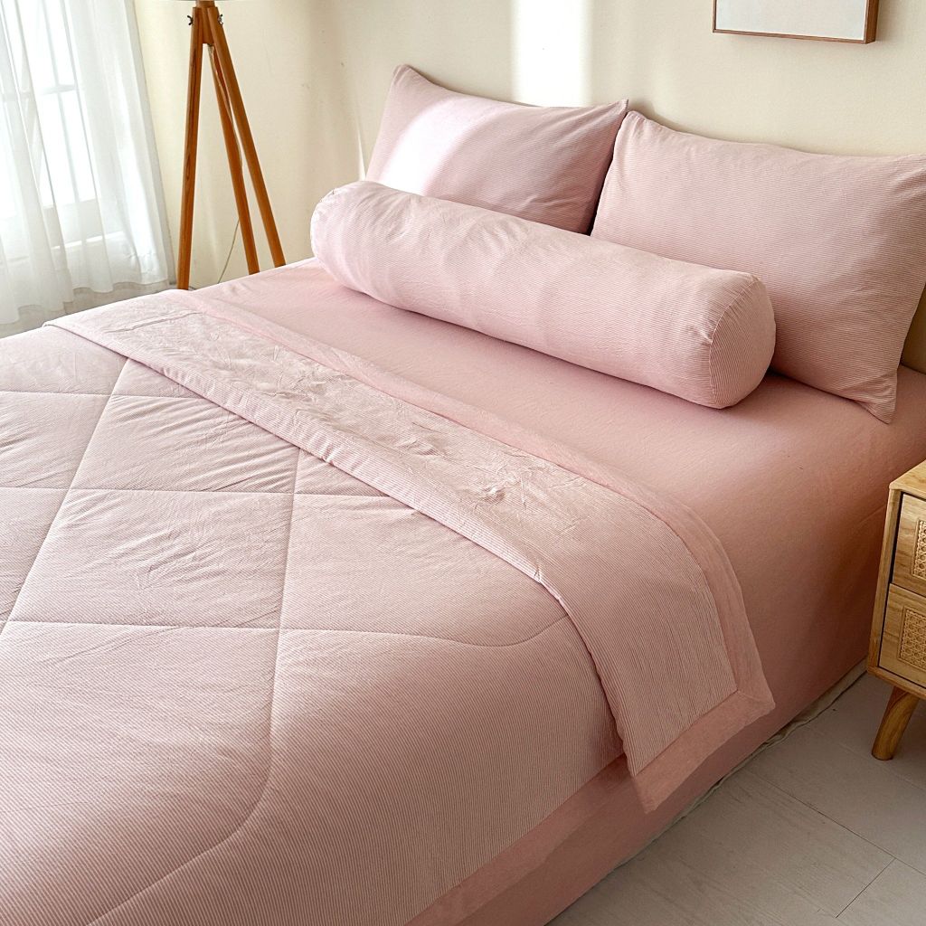 5Pcs Japan Linen |  New Colection  Bedsets Summer Blanket 230*200 Drap Freesize | ID jp025013