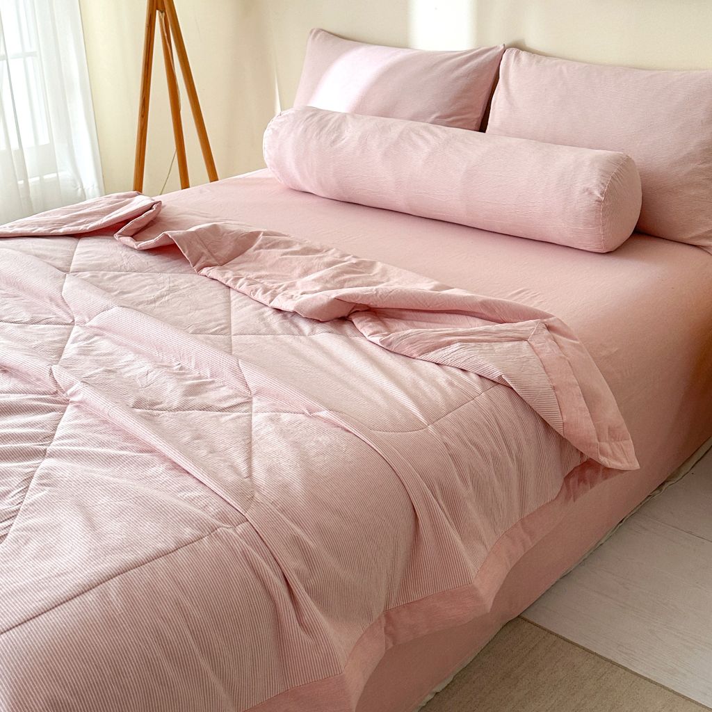 5Pcs Japan Linen |  New Colection  Bedsets Summer Blanket 230*200 Drap Freesize | ID jp025013