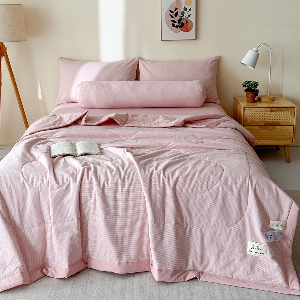 5Pcs Japan Linen |  New Colection  Bedsets Summer Blanket 230*200 Drap Freesize | ID jp025013