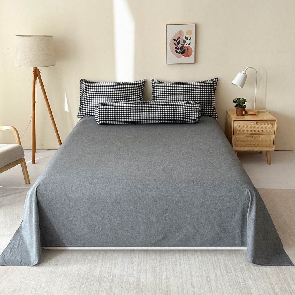 5Pcs Japan Linen |  New Colection  Bedsets Summer Blanket 230*200 Drap Freesize | ID jp025002