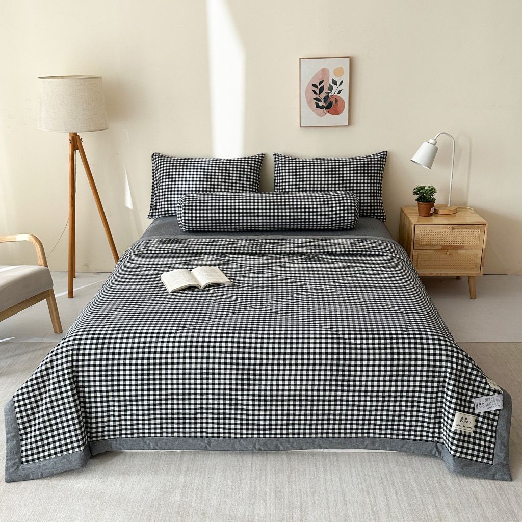 5Pcs Japan Linen |  New Colection  Bedsets Summer Blanket 230*200 Drap Freesize | ID jp025002