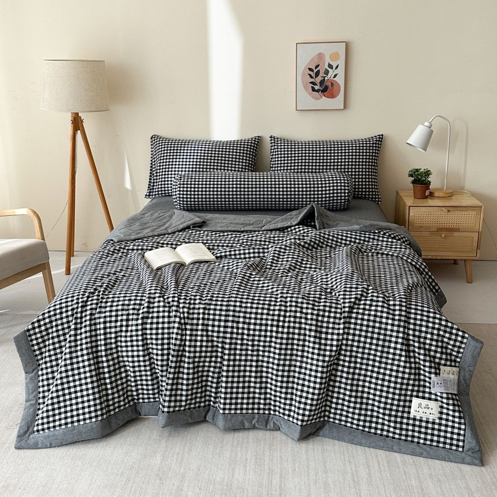 5Pcs Japan Linen |  New Colection  Bedsets Summer Blanket 230*200 Drap Freesize | ID jp025002