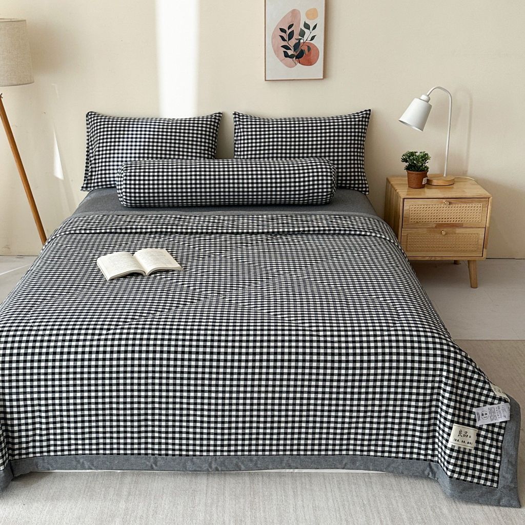 5Pcs Japan Linen |  New Colection  Bedsets Summer Blanket 230*200 Drap Freesize | ID jp025002