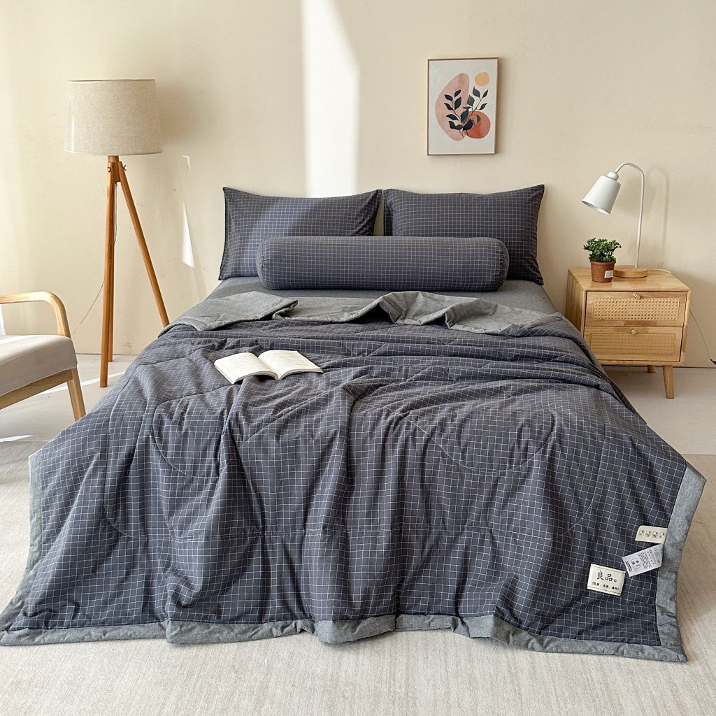 5Pcs Japan Linen |  New Colection  Bedsets Summer Blanket 230*200 Drap Freesize | ID jp025011