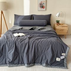 5Pcs Japan Linen |  New Colection  Bedsets Summer Blanket 230*200 Drap Freesize | ID jp025011