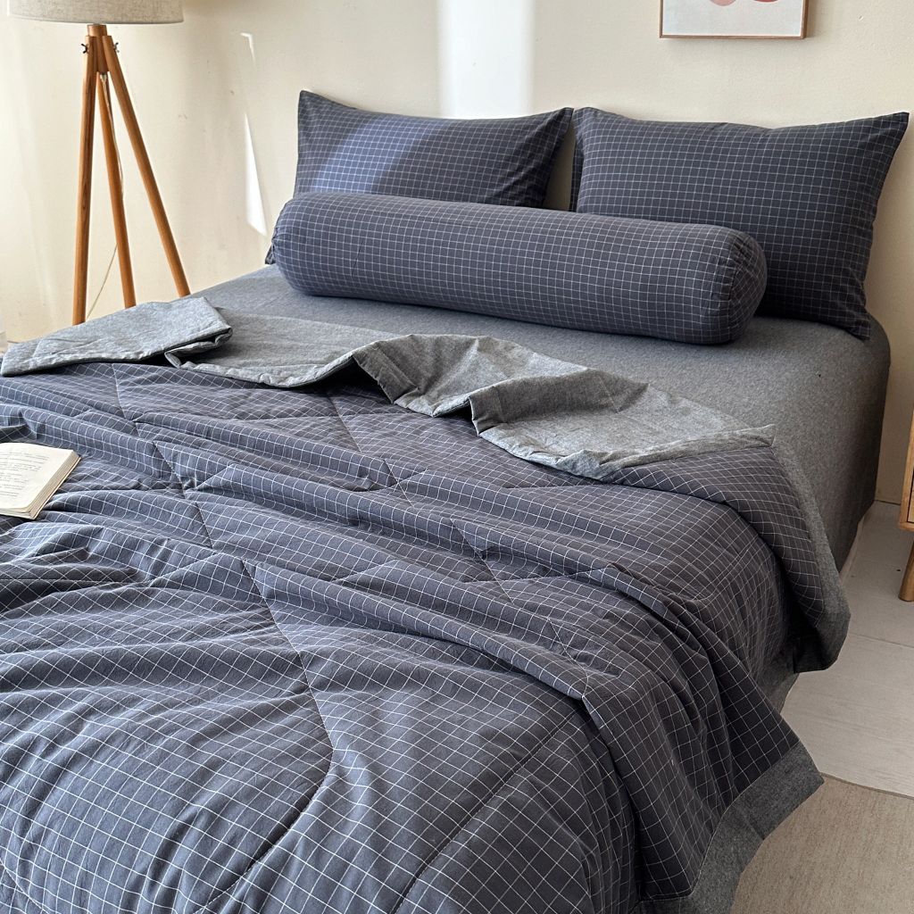 5Pcs Japan Linen |  New Colection  Bedsets Summer Blanket 230*200 Drap Freesize | ID jp025011