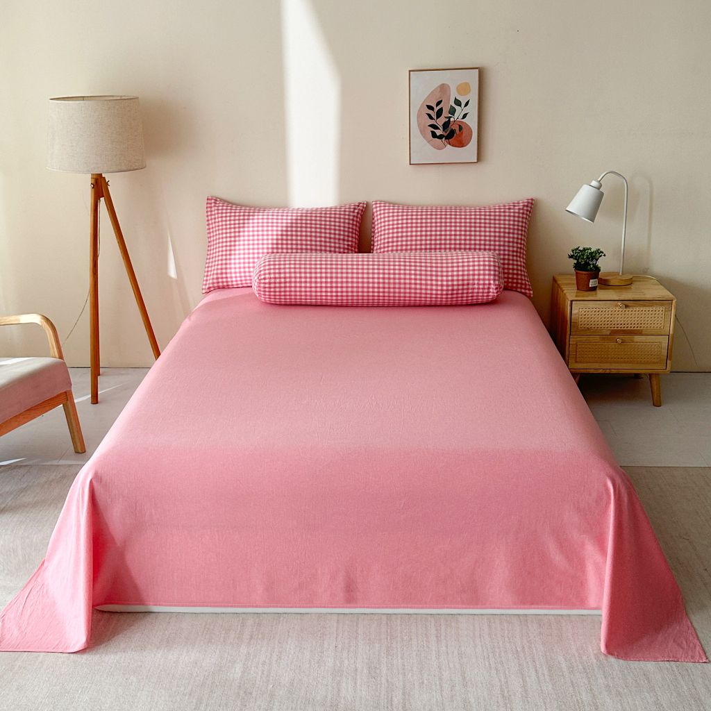 5Pcs Japan Linen |  New Colection  Bedsets Summer Blanket 230*200 Drap Freesize | ID jp025006