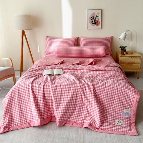 5Pcs Japan Linen |  New Colection  Bedsets Summer Blanket 230*200 Drap Freesize | ID jp025006