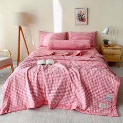 5Pcs Japan Linen |  New Colection  Bedsets Summer Blanket 230*200 Drap Freesize | ID jp025006