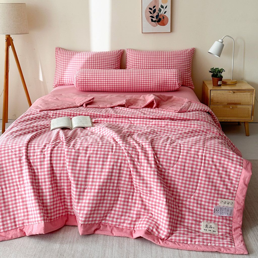 5Pcs Japan Linen |  New Colection  Bedsets Summer Blanket 230*200 Drap Freesize | ID jp025006