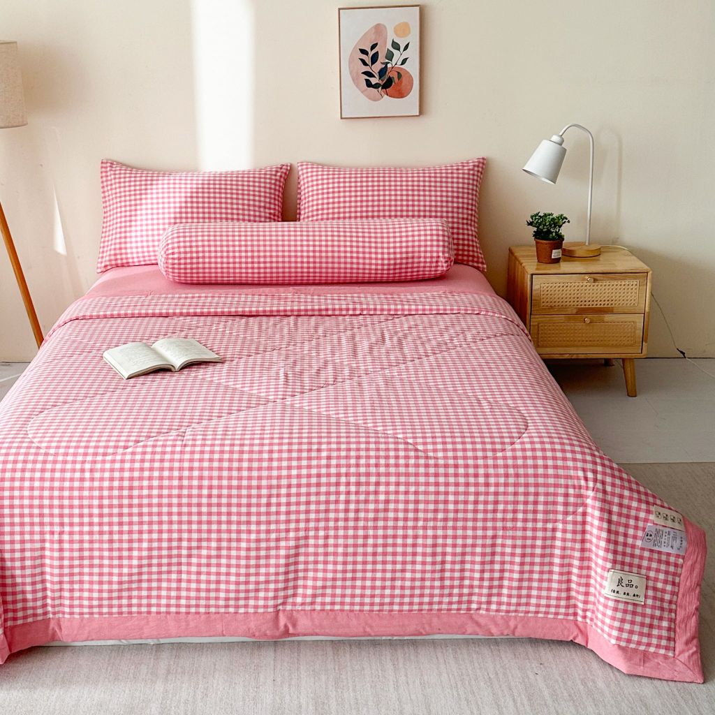 5Pcs Japan Linen |  New Colection  Bedsets Summer Blanket 230*200 Drap Freesize | ID jp025006