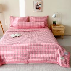 5Pcs Japan Linen |  New Colection  Bedsets Summer Blanket 230*200 Drap Freesize | ID jp025006