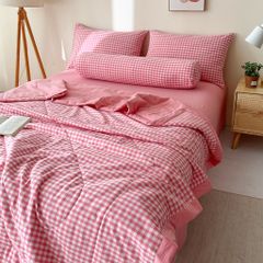 5Pcs Japan Linen |  New Colection  Bedsets Summer Blanket 230*200 Drap Freesize | ID jp025006