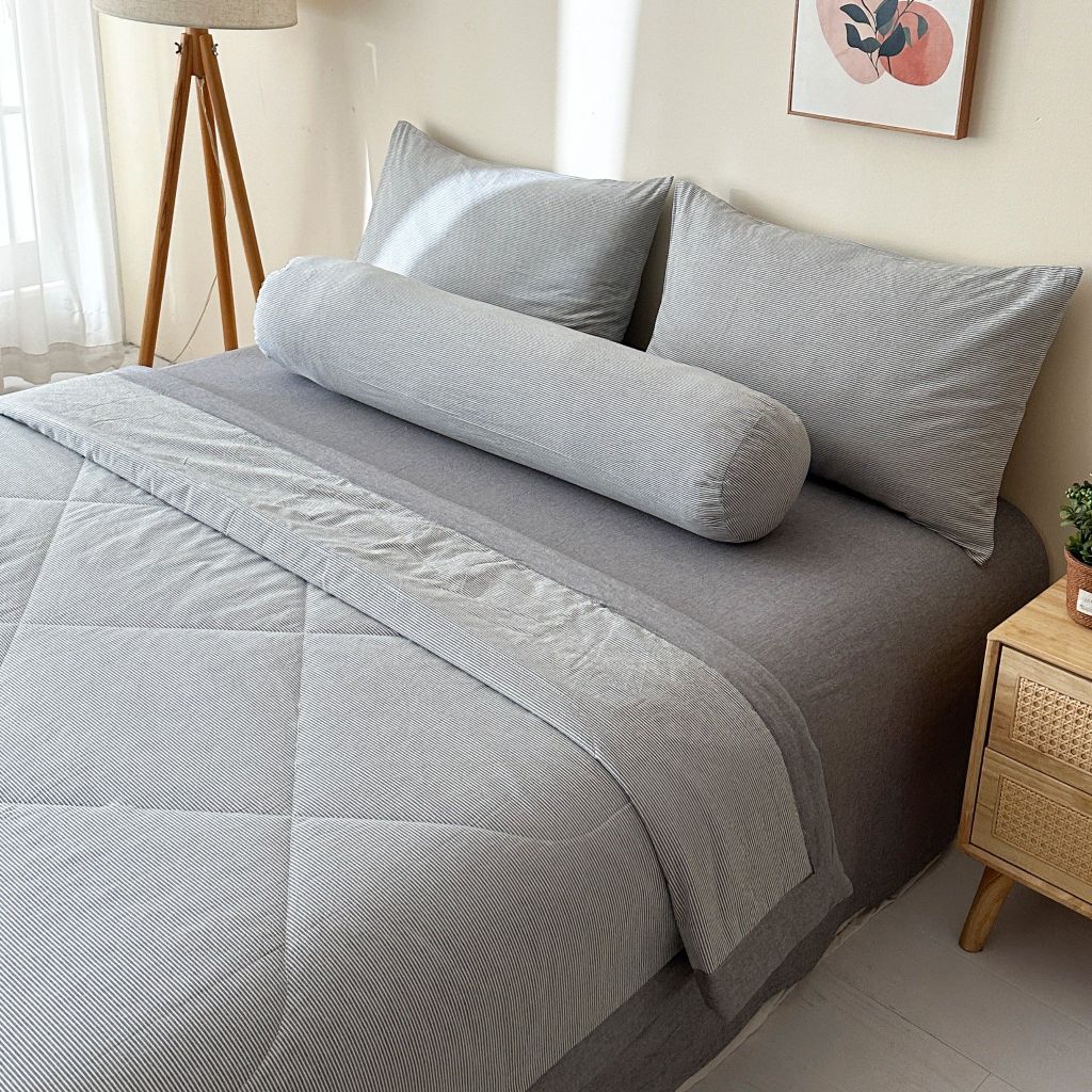 5Pcs Japan Linen |  New Colection  Bedsets Summer Blanket 230*200 Drap Freesize | ID jp025010
