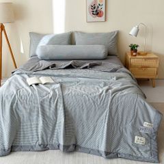 5Pcs Japan Linen |  New Colection  Bedsets Summer Blanket 230*200 Drap Freesize | ID jp025010