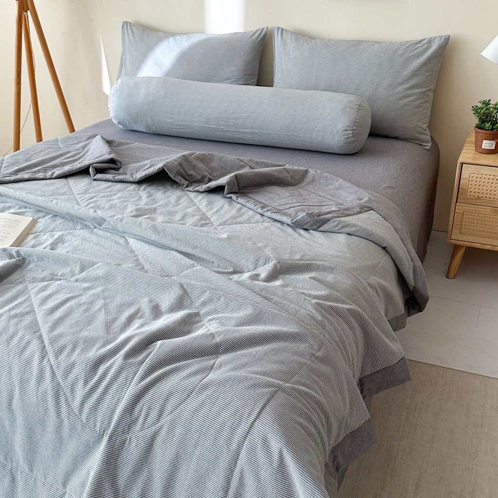 5Pcs Japan Linen |  New Colection  Bedsets Summer Blanket 230*200 Drap Freesize | ID jp025010