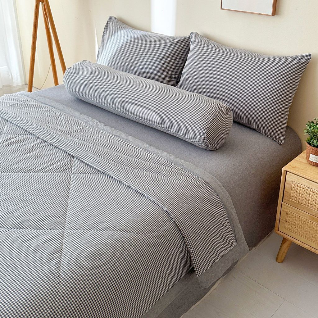 5Pcs Japan Linen |  New Colection  Bedsets Summer Blanket 230*200 Drap Freesize | ID jp025004