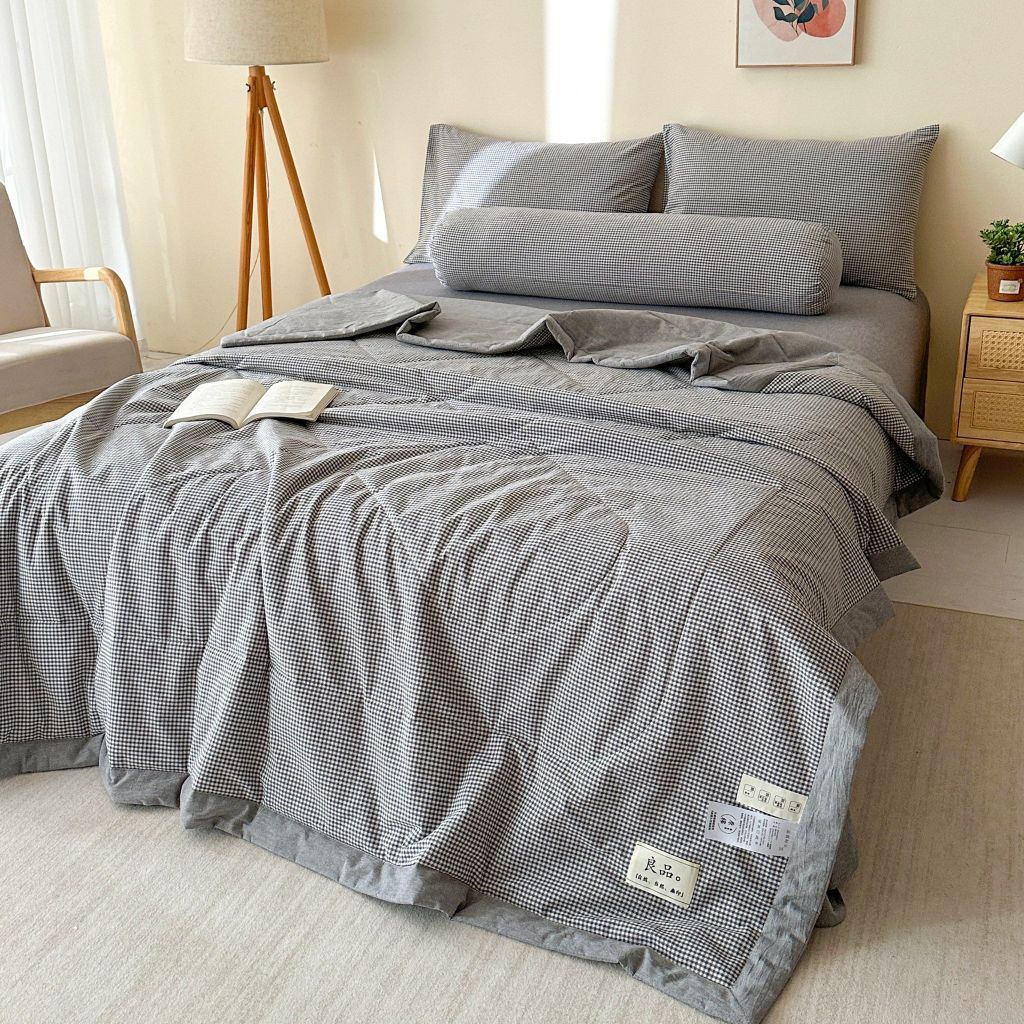 5Pcs Japan Linen |  New Colection  Bedsets Summer Blanket 230*200 Drap Freesize | ID jp025004