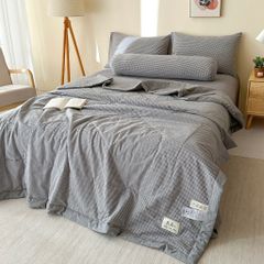 5Pcs Japan Linen |  New Colection  Bedsets Summer Blanket 230*200 Drap Freesize | ID jp025004