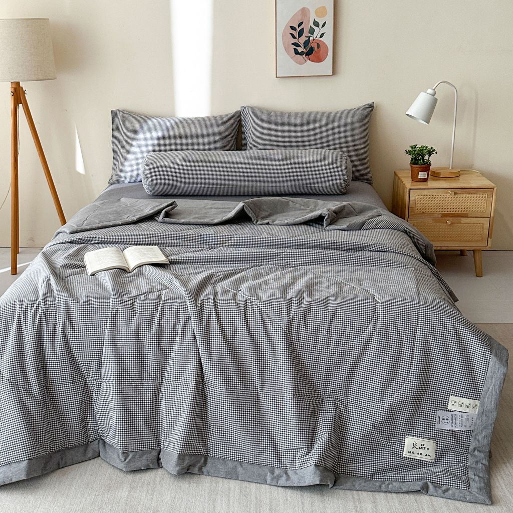 5Pcs Japan Linen |  New Colection  Bedsets Summer Blanket 230*200 Drap Freesize | ID jp025004
