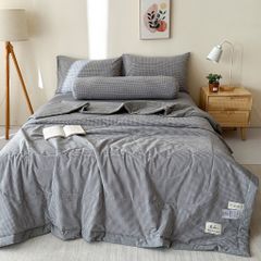 5Pcs Japan Linen |  New Colection  Bedsets Summer Blanket 230*200 Drap Freesize | ID jp025004
