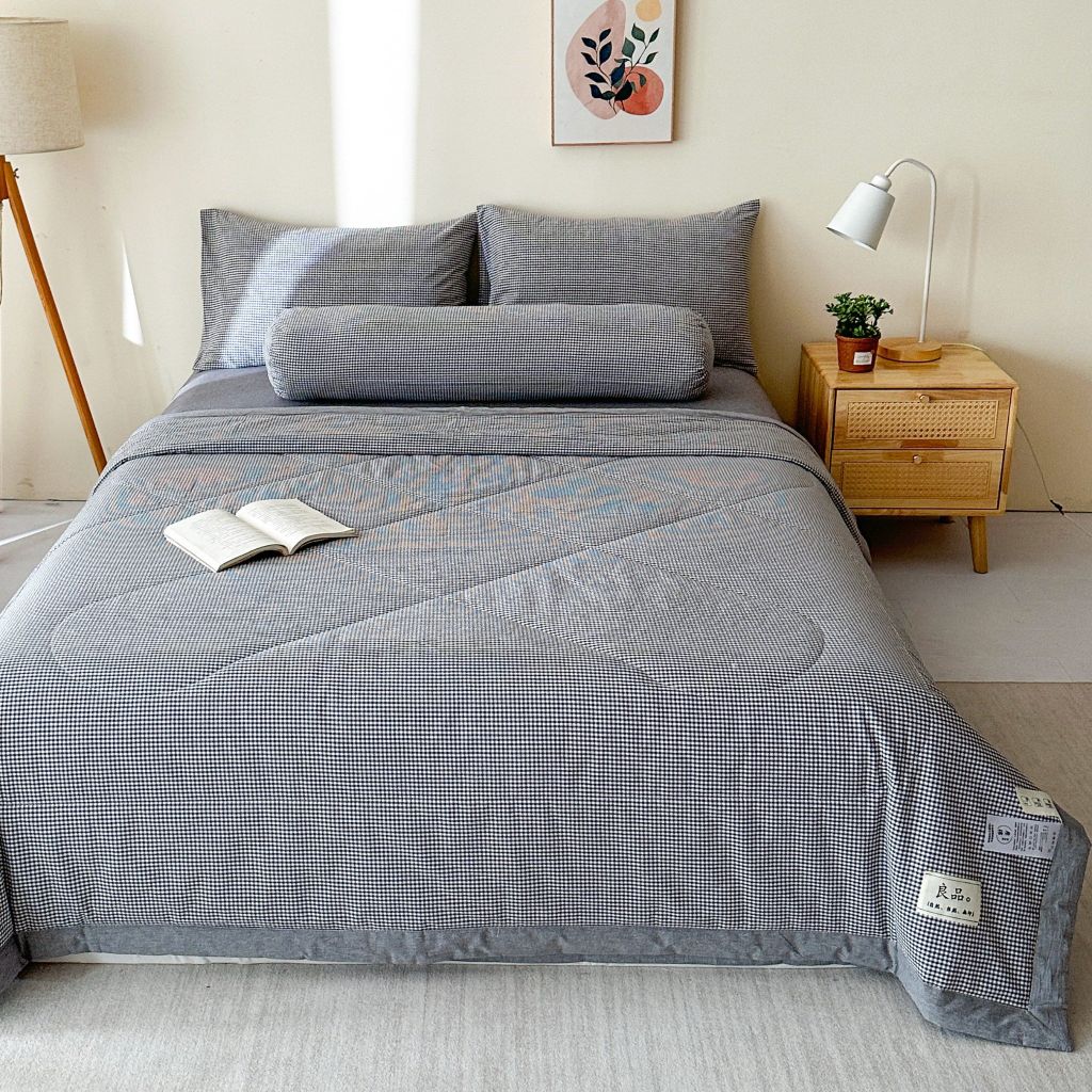 5Pcs Japan Linen |  New Colection  Bedsets Summer Blanket 230*200 Drap Freesize | ID jp025004