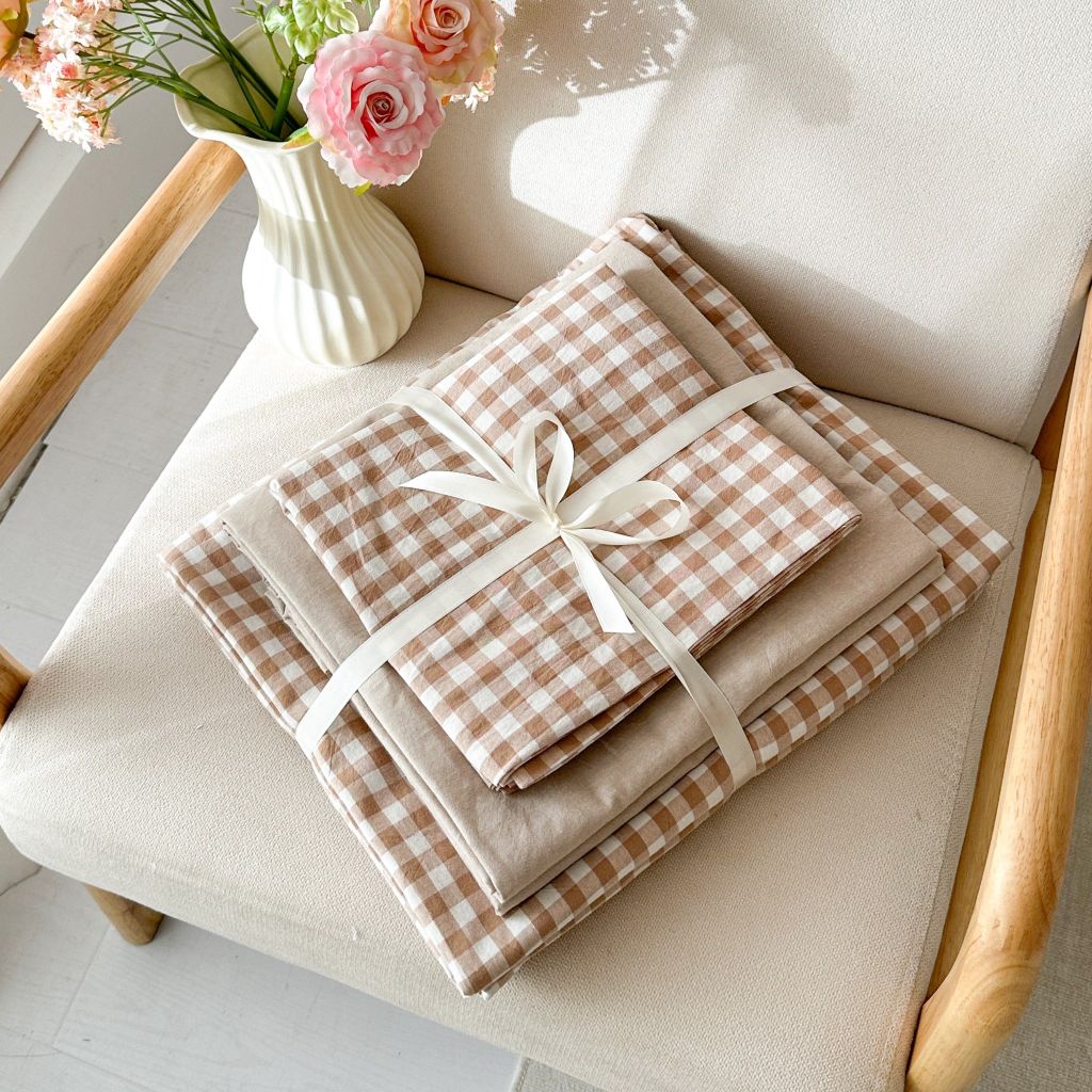 5Pcs Japan Linen |  Standard size duvet cover Bedding Set Drap Freesize | ID CL5P025COV004