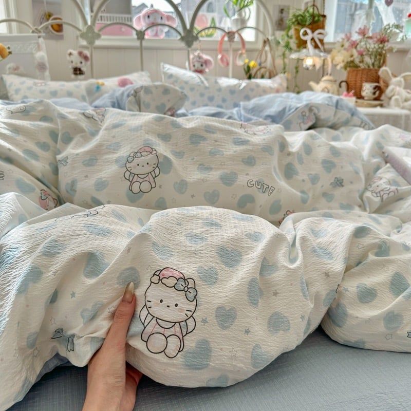 4Pcs Cloud Linen | Set Đũi Mây Phong cách trẻ trung hiện đại | ID 4PCSCLOUDLINE21