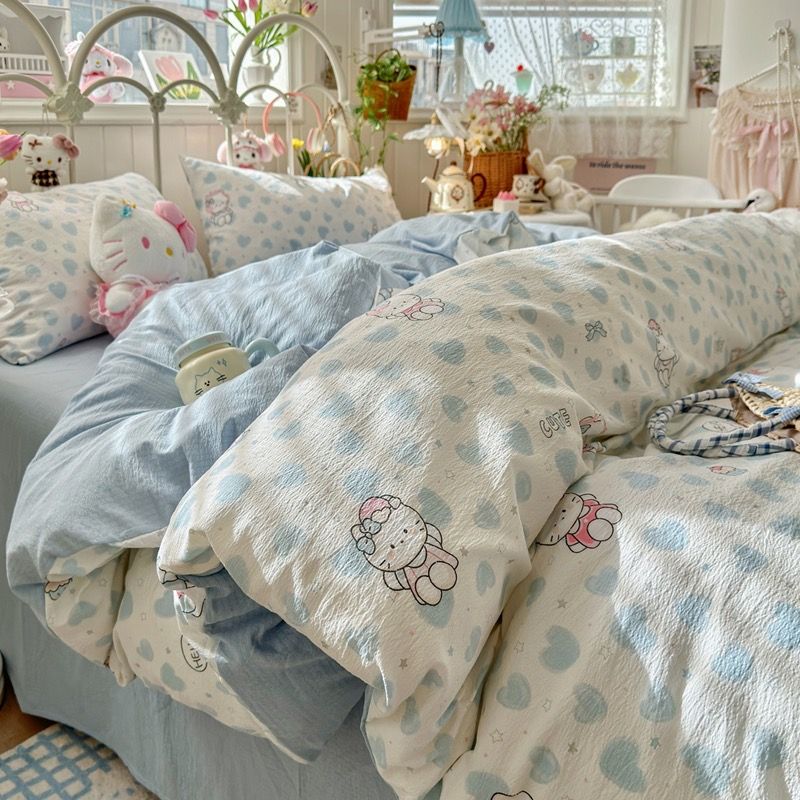 4Pcs Cloud Linen | Set Đũi Mây Phong cách trẻ trung hiện đại | ID 4PCSCLOUDLINE21