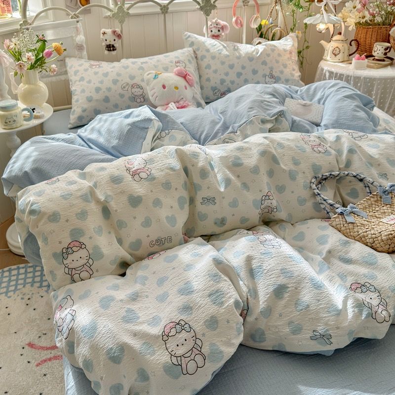 4Pcs Cloud Linen | Set Đũi Mây Phong cách trẻ trung hiện đại | ID 4PCSCLOUDLINE21