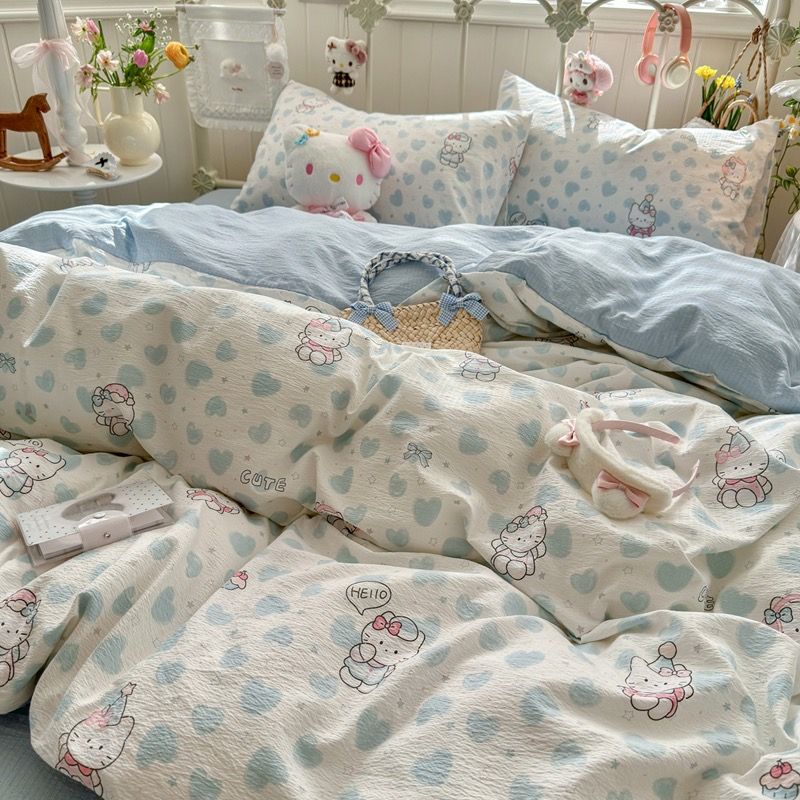 4Pcs Cloud Linen | Set Đũi Mây Phong cách trẻ trung hiện đại | ID 4PCSCLOUDLINE21