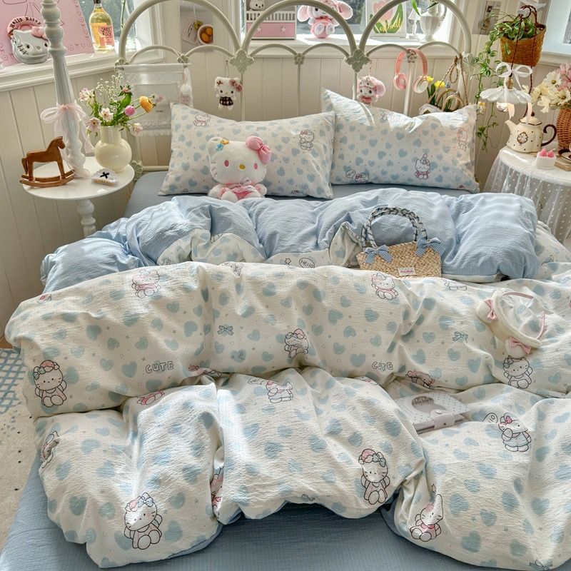4Pcs Cloud Linen | Set Đũi Mây Phong cách trẻ trung hiện đại | ID 4PCSCLOUDLINE21