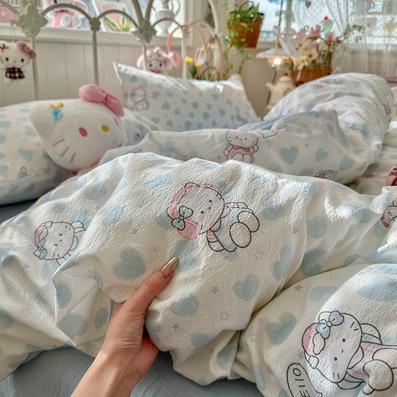 4Pcs Cloud Linen | Set Đũi Mây Phong cách trẻ trung hiện đại | ID 4PCSCLOUDLINE21