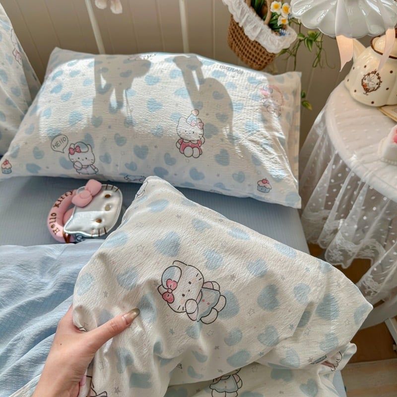 4Pcs Cloud Linen | Set Đũi Mây Phong cách trẻ trung hiện đại | ID 4PCSCLOUDLINE21
